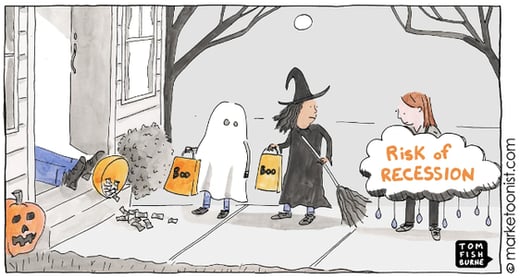 Risk of Recession Halloween cartoon